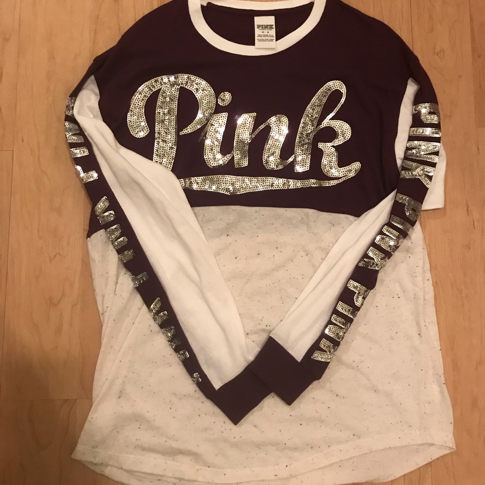 PINK By Victoria secret sequin long sleeve shirt